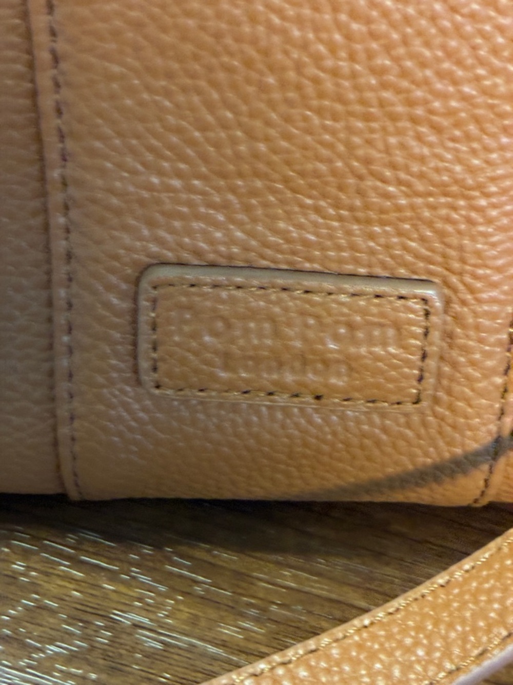 Pom Pom London Pebbled Leather Crossbody with Tassel and Gold Hardware - Picture 3 of 9